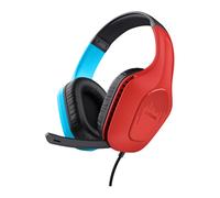 Trust GXT 416S Zirox Auricolare Cablato A Padiglione Gaming Nero, Ciano, Rosso