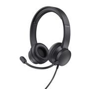 Trust Ayda Cuffie con Microfono Leggere On-Ear 3.5mm, Archetto Regolabile, Auricolari con Filo 1,80 m, Headphones Cablato per PC, Portatile, Computer, Laptop, Mac, Ufficio, Teams, Skype, Zoom - Nero