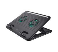 Trust Cyclone Supporto per Laptop, con 2 Ventole di Raffreddamento
