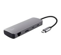 Trust Adattatore Daily 8in1 Multiport AD Colore Grigio