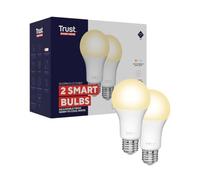 Trust E27 Lampadina Smart LED, Luce Bianca Fredda e Calda, 2 Pezzi | Dimmerabile, Compatibile con Alexa e Google Nest, Hub non Necessario, 2.4GHz WiFi