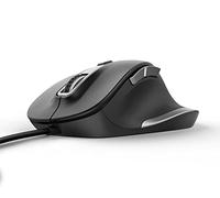 Trust Fyda Mouse con filo dalle linee convesse (design ergonomico, sei pulsanti, velocità del cursore con DPI altissimi 600-1400-2800-5000) Nero
