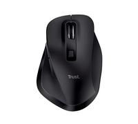 Trust Fyda Mouse Wireless Ricaricabile 2,4 GHz, 800-2400 DPI, Nero | 6 Pulsanti, Design Sostenibile, Ricevitore USB, senza Filo, per Laptop PC Computer Macbook Ufficio