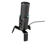 Trust Gaming GXT 258 Fyru Microfono PC, 4 Pattern Di Registrazione, Illuminazione LED, Microfono USB Per Computer, PS4, PS5, Streaming, Twitch, YouTube, Discord, Canto, ASMR, Podcasting - Nero