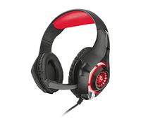 Trust Cuffie Gaming GXT 313 Over-Ear con Microfono Regolabile e Lati Illuminati Nero/Rosso