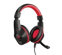 Trust Gaming GXT 404R Rana Cuffie Gaming per Nintendo Switch, Telecomando Integrato, Headset con Microfono Ripiegabile e Archetto Regolabile, 3.5 mm Jack, Filo, Over Ear - Rosso/Nero