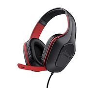Trust Gaming GXT 415S Zirox Cuffie Gaming Leggere per Nintendo Switch con Driver da 50 mm, Jack Audio 3.5 mm, Cavo 1,2 m, Archetto Regolabile, Cuffie con Microfono Over-Ear - Nero/Rosso