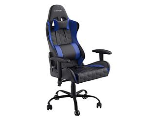 Trust Gaming GXT 708B Resto Sedia Gaming, Sedia 360° con Cuscini Rimovibili, Regolabile in Altezza, Sedia Girevole da Scrivania per PC, Ufficio, per Gioco - Blu