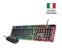 Trust Gaming GXT 838 Azor Tastiera e Mouse Gaming, Nero - NUOVO
