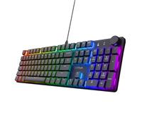 Trust Gaming GXT 866 Torix Tastiera Meccanica QWERTY US, Switch Huano Lineari, Illuminazione RGB, Rollover N-Key Rollover USB Programmabile Tastiera PC Laptop - Nero