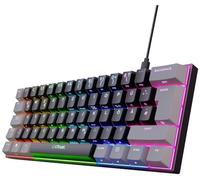Trust Gaming GXT 867 Acira 60% Tastiera meccanica QWERTZ Layout tedesco, illuminazione RGB, doppi tasti occupati, USB Mini portatile programmabile, piccola tastiera da gioco 60% PC portatile