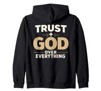 Trust God Over Everything Christian Faith Religious Felpa con Cappuccio