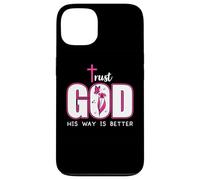 Trust God Plan His Way is Better Christian Faith Jesus Cross Custodia per iPhone 13