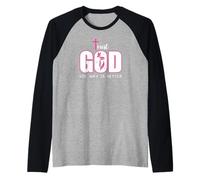 Trust God Plan His Way is Better Christian Faith Jesus Cross Maglia con Maniche Raglan