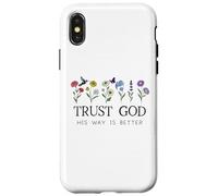 Trust God Sign His Way is Better Christian Faith Over Fear Custodia per iPhone X/XS