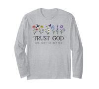 Trust God Sign His Way is Better Christian Faith Over Fear Maglia a Manica