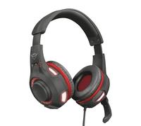 Trust GXT 407 Auricolare Cablato A Padiglione Giocare Nero, Rosso