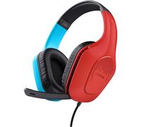Trust GXT 416S Zirox Auricolare Cablato A Padiglione Gaming Nero, Ciano, Rosso