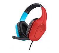 Trust GXT 416S Zirox Auricolare Cablato A Padiglione Gaming Nero, Ciano, Rosso