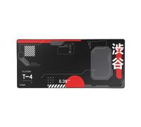 GXTrust 759 Tappetino Mouse Gaming Giappone Nero, Mousepad XXL 900x400 mm per Scrivania, Desk Mat con Bordi Cuciti, Superficie Ottimizzata, Fondo Antiscivolo in Gomma, Japan Tokyo Anime Manga Kyoto