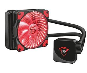 Trust GXT 764 Dissipatore a Liquido per CPU Universale AIO ad Alte prestazioni, con Radiatore di 120 mm, Ventola Illuminata a LED, Nero