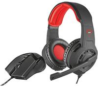 Trust GXT 784 Padiglione auricolare Nero, Rosso cuffia e auricolare
