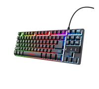 Trust GXT 833 Thado clavier USB Allemand Noir, Argent