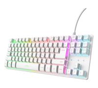 Trust GXT 833W Thado TKL tastiera Gaming USB QWERTY Spagnolo Bianco
