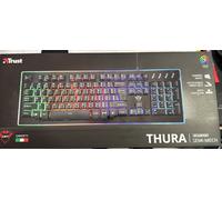 Trust Gaming Trust GXT 860 Thura Tastiera Gaming Semi-meccanica LED, Piastra Superiore in Metallo, Nero [Italia]