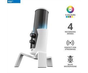 Trust - Gxt258w Fyru 4in1 Streaming Mic Ps5-black/white Trust