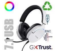 Trust GXT 490 FAYZO Auricolare Cablato A Padiglione Motocicletta USB tipo A Nero, Bianco