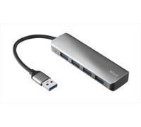 Trust Halyx Aluminium 4-Port USB 3.2 Hub USB-A 3.1 Gen 1 4x USB-A 3.2 Gen 1 Grigio