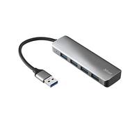 Trust Halyx Hub da USB-A a USB-A, 4 Porte USB 3.2 Gen 1, Velocità di 5 Gbps, Hub USB Compatto per PC, Computer, Laptop, Windows, Mac OS, Chrome OS - Grigio