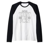 Trust His Plan Maglia con Maniche Raglan