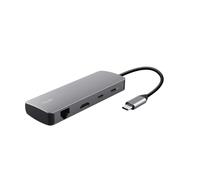 Trust hub USB tipo-C Grigio con 8 porte e supporto per Windows 11