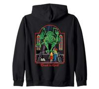Trust in God Alien Sarcastic Retro Vintage Funny Adult Humor Felpa con Cappuccio