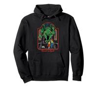 Trust in God Alien Sarcastic Retro Vintage Funny Adult Humor Felpa con Cappuccio