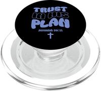 Trust In His Plan Geremia Bibbia Verse Retro Groovy Word Art PopSockets PopGrip per MagSafe