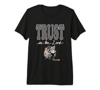 Trust in The Lord Cool Wolf Christian Scripture Bibbia Verse Maglietta Premium