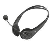 Trust InSonic Cuffie Stereo con Microfono Flessibile e Regolabile, con Controllo Volume In-Line, Nero