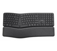 Trust Keyra tastiera Casa/ufficio RF senza fili + Bluetooth QWERTY Inglese Nero (Trust Keyra Ergonomic Multidevice Wireless Keyboard Black 25707) - Versione UK
