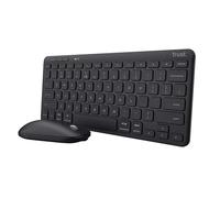 Trust Lyra - Set tastiera Bluetooth senza fili, layout QWERTZ, 84% plastica riciclata, ricaricabile, multi-device con mouse per PC, laptop, Mac, iPad, Android, iOS, nero