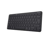 Trust Lyra Tastiera Bluetooth Multidispositivo QWERTY UK 85% plastica riciclata, batteria ricaricabile, tastiera compatta senza fili per PC, laptop, Mac, tablet, Windows,