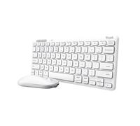 Trust Lyra Wireless RF + Bluetooth QWERTY Mouse Keyboard Italiano Bianco - Nouvo
