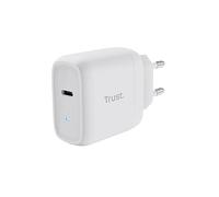Trust Maxo Caricatore USB-C da 45W, 75% con Materiali Riciclati, Caricatore Rapido con Cavo USB-C da 2m, Adattatore di Alimentazione per iPhone, iPad, Samsung Galaxy, Smartphones, Tablets - Bianco