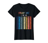 Trust Me I Am An Engineer per Gli Ingegneri Maglietta, Donna, Nero, XS