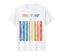 Trust Me I Am An Engineer per Gli Ingegneri Maglietta, Uomo, Bianco, XL