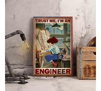 Trust Me I Am An Engineer Poster, Ingegnere Regali, Ingegnere Meccanico, Tecnologia Arte, Software Engineer, Regali per Ingegneri, Scienza Arte. Poster da parete Decorazione da parete Poster Targa in