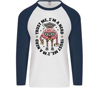 " Trust Me " I M Un Secchione Nerd Graduate Intelligent Uomo L/S Baseball