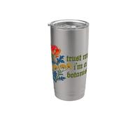Trust Me I'm a Botanist Funny Vintage Botanical Plant Humor Bicchiere termico in acciaio inox doppia parete